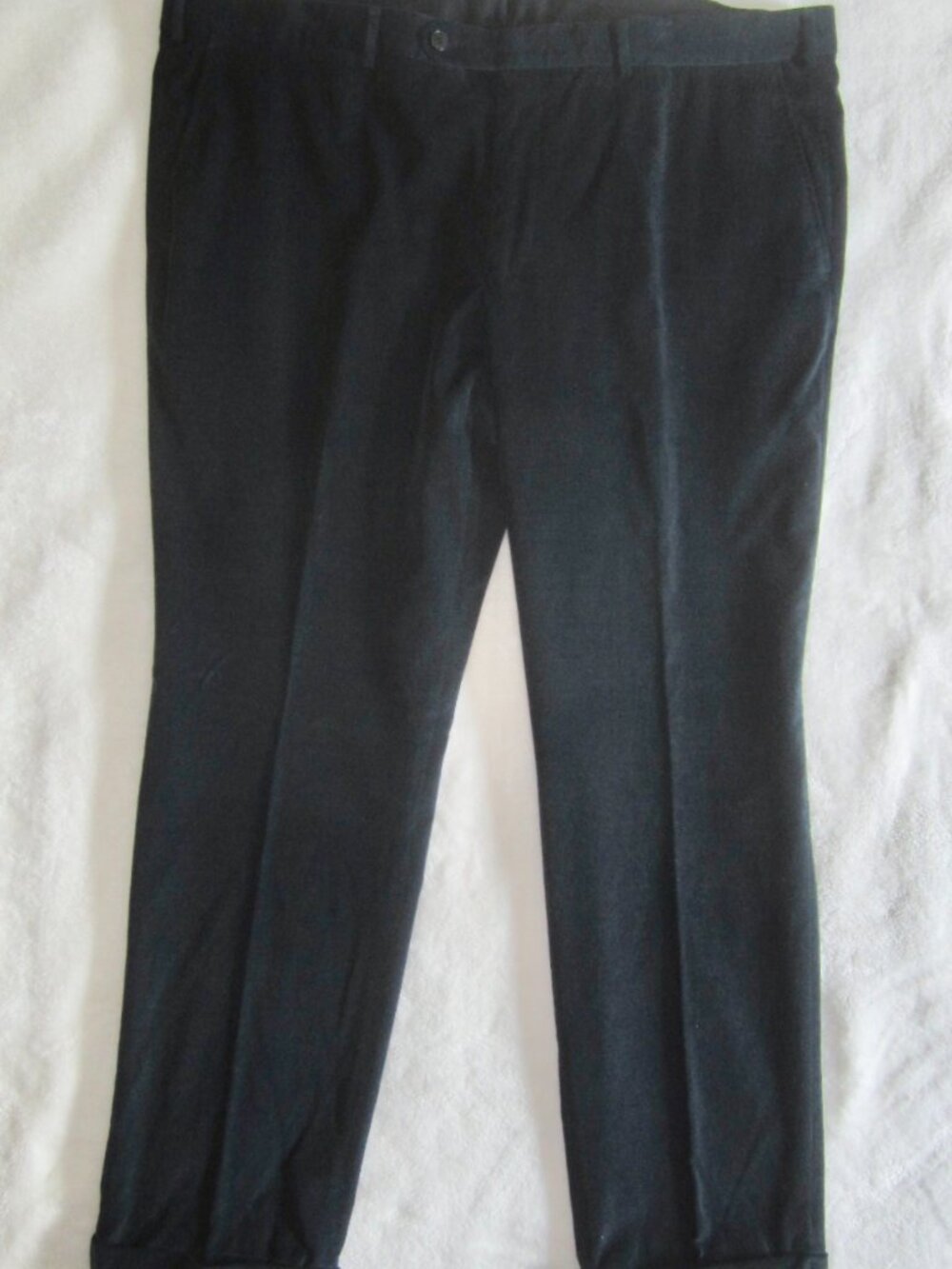 ZEGNA SARTORIAL CASHCO Dress Pants Cotton Cashmere Blend Navy Men’s 44” Waist